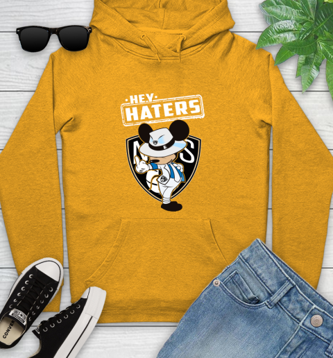 NBA Hey Haters Mickey Basketball Sports Brooklyn Nets Youth Hoodie 2