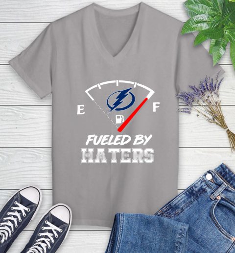 Tampa Bay Lightning NHL Hockey Fueled By Haters Sports Women's V-Neck T-Shirt 4
