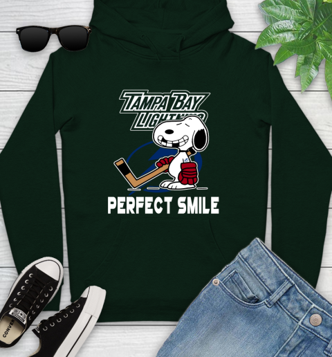 NHL Tampa Bay Lightning Snoopy Perfect Smile The Peanuts Movie Hockey T Shirt Youth Hoodie 14