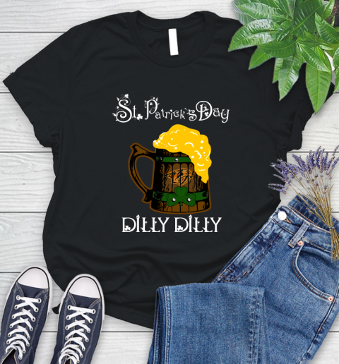 NHL Nashville Predators St Patrick's Day Dilly Dilly Beer Hockey Sports Women's T-Shirt