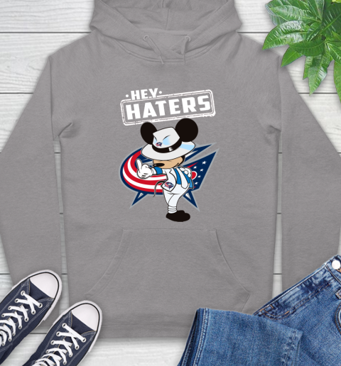 NHL Hey Haters Mickey Hockey Sports Columbus Blue Jackets Hoodie 6