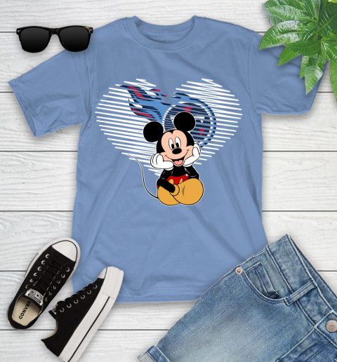 NFL Tennessee Titans The Heart Mickey Mouse Disney Football T Shirt_000 Youth T-Shirt 15