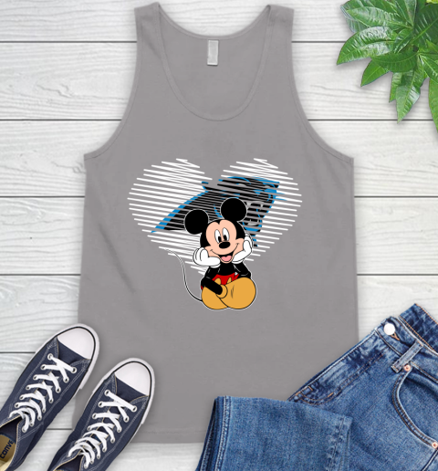 NFL Carolina Panthers The Heart Mickey Mouse Disney Football T Shirt_000 Tank Top 3