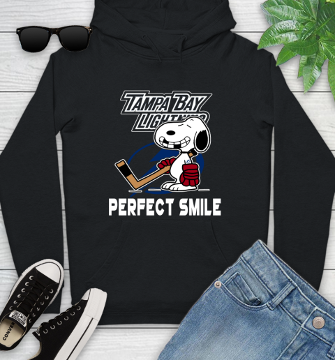NHL Tampa Bay Lightning Snoopy Perfect Smile The Peanuts Movie Hockey T Shirt Youth Hoodie