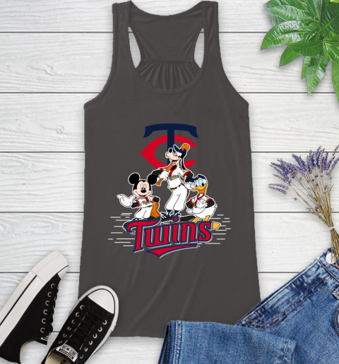 MLB Minnesota Twins Mickey Mouse Donald Duck Goofy Baseball T Shirt Racerback Tank 11