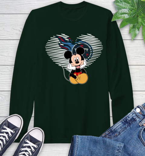 NFL Tennessee Titans The Heart Mickey Mouse Disney Football T Shirt_000 Long Sleeve T-Shirt 7