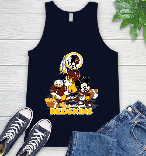 NFL Washington Redskins Mickey Mouse Donald Duck Goofy Football Shirt Tank Top 2