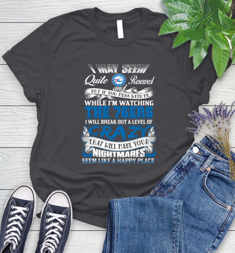 Philadelphia 76ers NBA Basketball Don't Mess With Me While I'm Watching My Team Women's T-Shirt 8