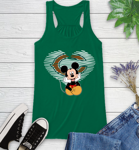 NFL Chicago Bears The Heart Mickey Mouse Disney Football T Shirt_000 Racerback Tank 6