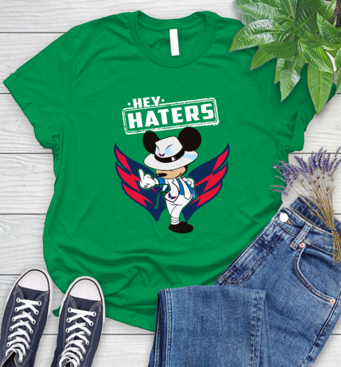 NHL Hey Haters Mickey Hockey Sports Washington Capitals Women's T-Shirt 9