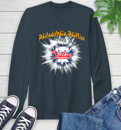 Philadelphia Phillies MLB Baseball Adoring Fan Rip Sports Long Sleeve T-Shirt 9