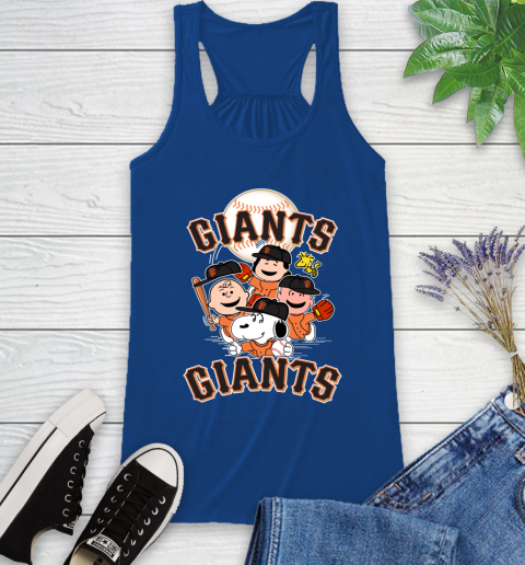 MLB San Francisco Giants Snoopy Charlie Brown Woodstock The Peanuts Movie Baseball T Shirt_000 Racerback Tank 8