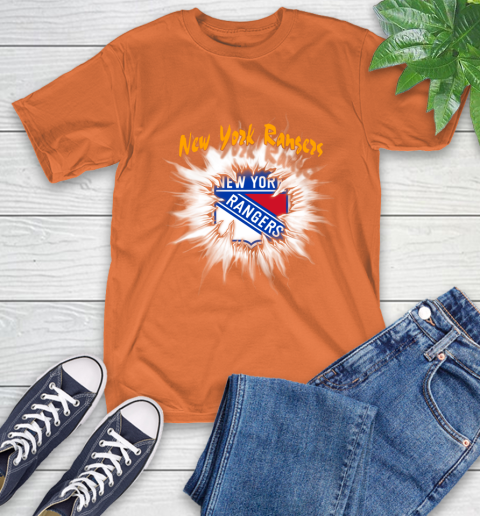 New York Rangers NHL Hockey Adoring Fan Rip Sports T-Shirt 4