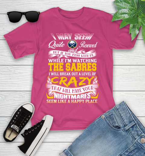 Buffalo Sabres NHL Hockey Don't Mess With Me While I'm Watching My Team Youth T-Shirt 11