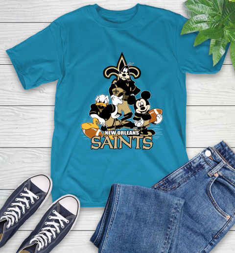 NFL New Orleans Saints Mickey Mouse Donald Duck Goofy Football Shirt T-Shirt 9
