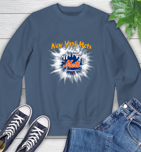 New York Mets MLB Baseball Adoring Fan Rip Sports Sweatshirt 8