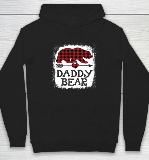 Daddy Bear Christmas Pajama Red Plaid Buffalo Family Hoodie