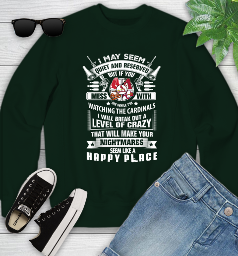 St.Louis Cardinals MLB Baseball Don't Mess With Me While I'm Watching My Team Sports Youth Sweatshirt 9