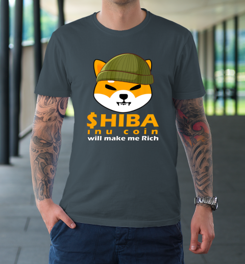 Shiba Will Make Me Rich Vintage Shiba Inu Coin Shiba Army T-Shirt 4
