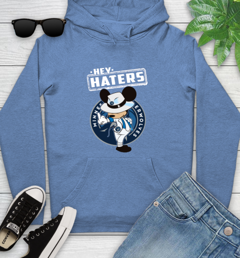 NBA Hey Haters Mickey Basketball Sports Minnesota Timberwolves Youth Hoodie 13