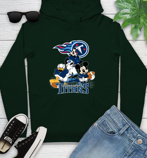 NFL Tennessee Titans Mickey Mouse Donald Duck Goofy Football Shirt Youth Hoodie 14