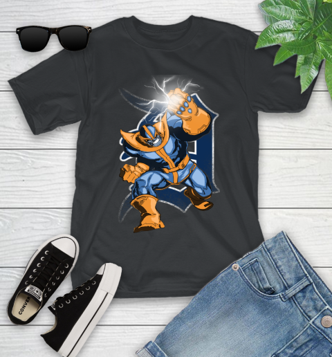Detroit Tigers MLB Baseball Thanos Avengers Infinity War Marvel Youth T-Shirt