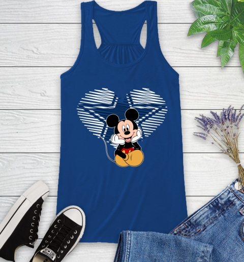 NFL Dallas Cowboys The Heart Mickey Mouse Disney Football T Shirt_000 Racerback Tank 8