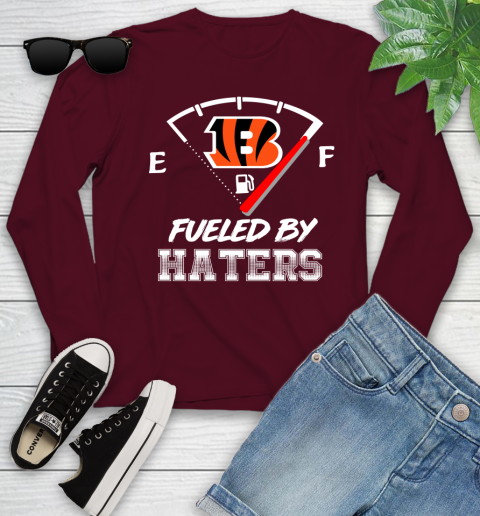 Cincinnati Bengals NFL Football Fueled By Haters Sports Youth Long Sleeve 6