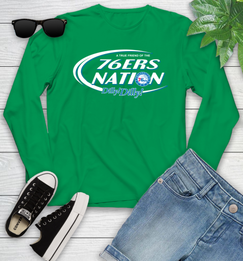 NBA A True Friend Of The Philadelphia 76ers Dilly Dilly Basketball Sports Youth Long Sleeve 7