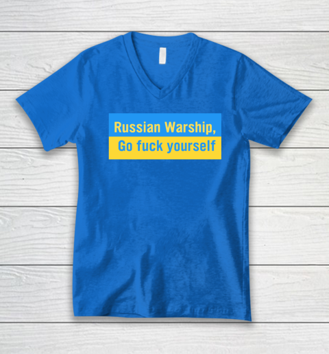 Russian Warship Go Fuck Yourself Shirt V-Neck T-Shirt 4