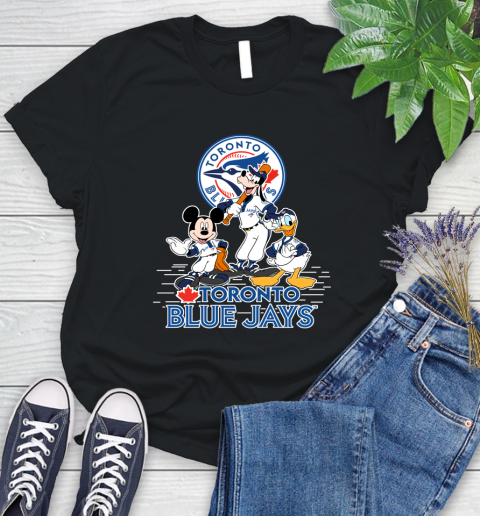 MLB Toronto Blue Jays Mickey Mouse Donald Duck Goofy Baseball T Shirt Women's T-Shirt