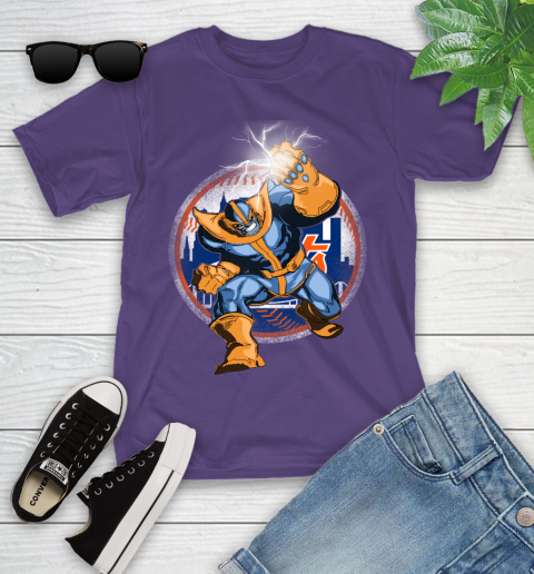 New York Mets MLB Baseball Thanos Avengers Infinity War Marvel Youth T-Shirt 3