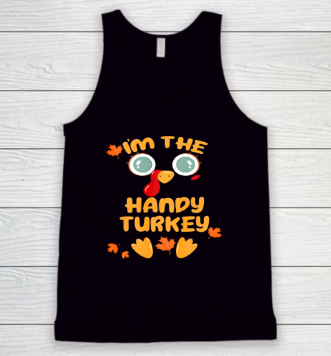 The HANDY Turkey Matching Family Group Thanksgiving Pajama Tank Top