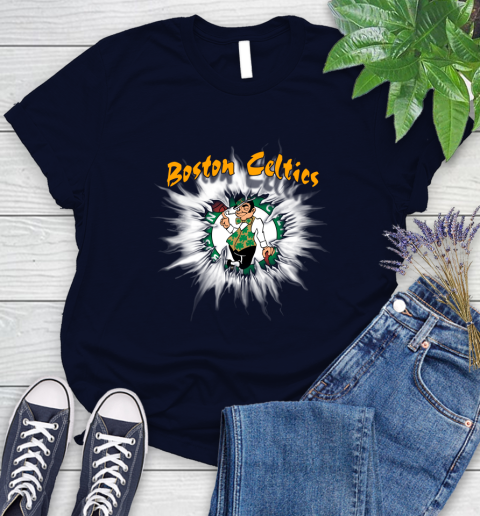 Boston Celtics NBA Basketball Rip Sports Women's T-Shirt 2
