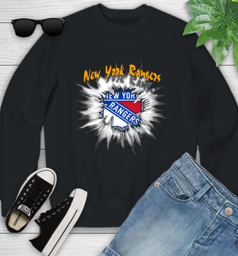 New York Rangers NHL Hockey Adoring Fan Rip Sports Youth Sweatshirt