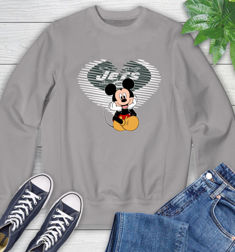 NFL New York Jets The Heart Mickey Mouse Disney Football T Shirt_000 Sweatshirt 5