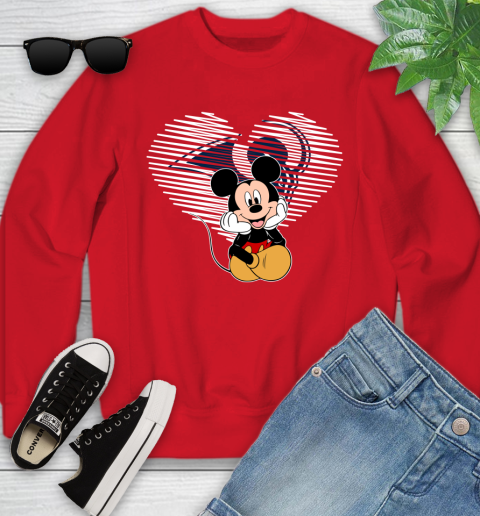 NFL Los Angeles Rams The Heart Mickey Mouse Disney Football T Shirt_000 Youth Sweatshirt - Image 9