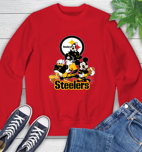 NFL Pittsburgh Steelers Mickey Mouse Donald Duck Goofy Football Shirt Sweatshirt 10
