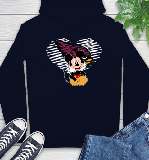 NFL Arizona Cardinals The Heart Mickey Mouse Disney Football T Shirt_000 Hoodie 3