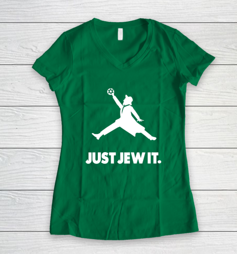Just Jew It Jewish Women's V-Neck T-Shirt 3