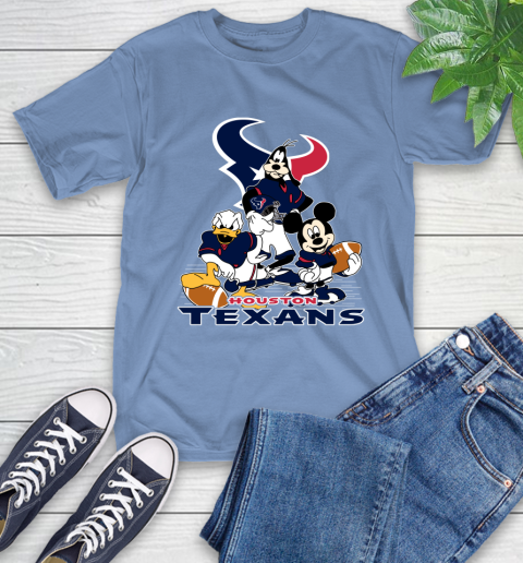 NFL Houston Texans Mickey Mouse Donald Duck Goofy Football Shirt T-Shirt 12