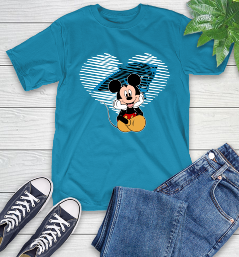 NFL Carolina Panthers The Heart Mickey Mouse Disney Football T Shirt_000 T-Shirt 9