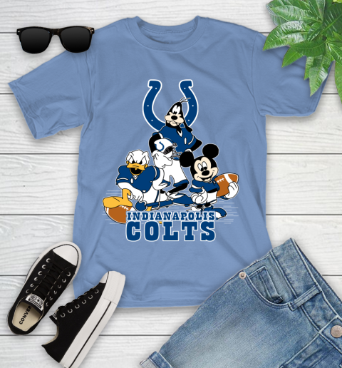 NFL Indianapolis Colts Mickey Mouse Donald Duck Goofy Football Shirt Youth T-Shirt 15