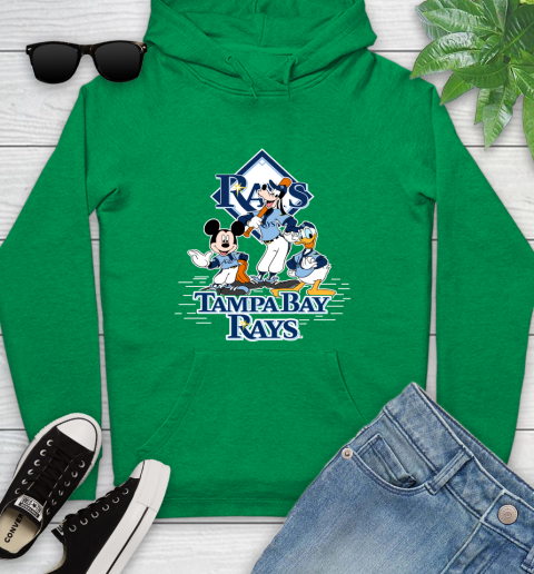 MLB Tampa Bay Rays Mickey Mouse Donald Duck Goofy Baseball T Shirt Youth Hoodie 9