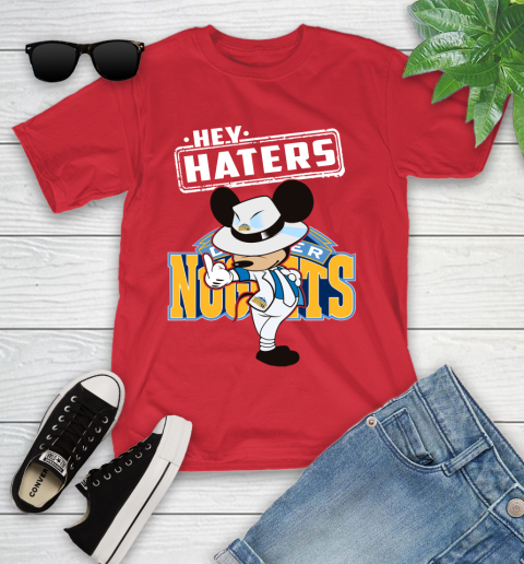 NBA Hey Haters Mickey Basketball Sports Denver Nuggets Youth T-Shirt 13