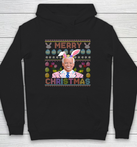 Funny Anti Joe Biden Merry Christmas Ugly Sweater Confused Easter Hoodie