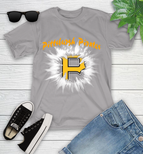 Pittsburgh Pirates MLB Baseball Adoring Fan Rip Sports Youth T-Shirt 4