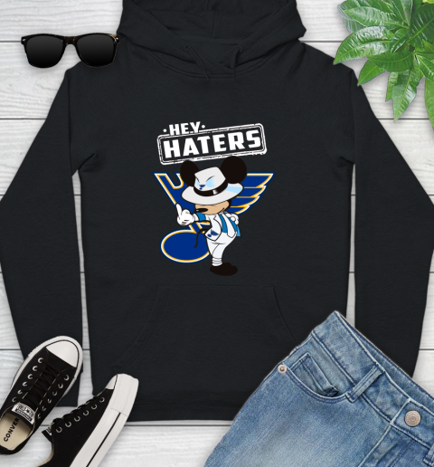 NHL Hey Haters Mickey Hockey Sports St.Louis Blues Youth Hoodie
