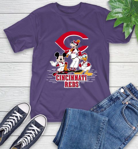 MLB Cincinnati Reds Mickey Mouse Donald Duck Goofy Baseball T Shirt T-Shirt 5