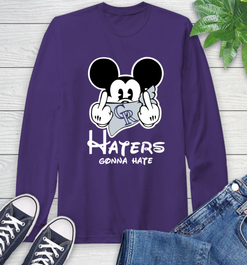 MLB Colorado Rockies Gonna Hate Mickey Mouse Disney Baseball T Shirt_000 Long Sleeve T-Shirt 5
